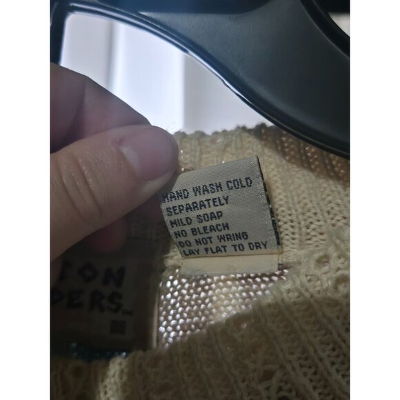 Vintage Cotton Traders 3D Knit Striped Sweater Large Cosby Colorful Grandpa Vtg - Picture 5 of 8